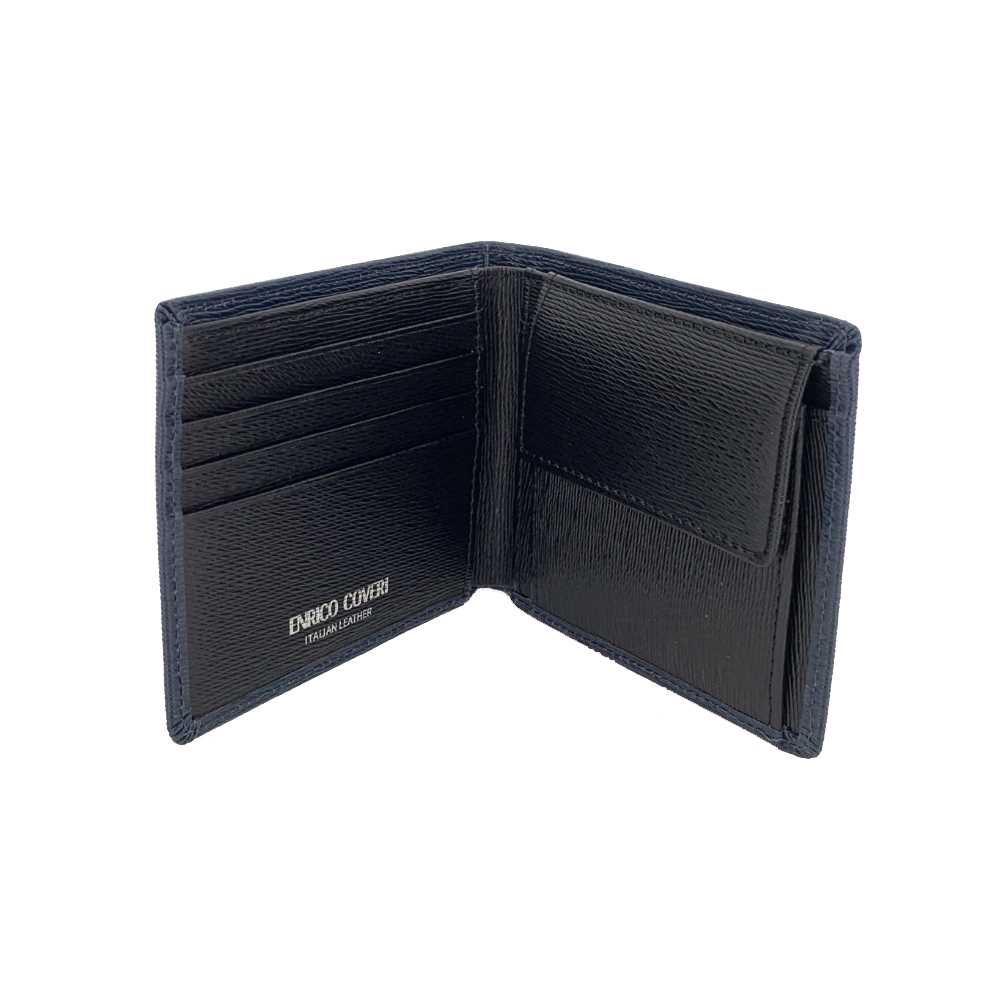 Enrico Coveri Card Wallet with Coins Compartment EC-SL-RISO-02-NVY ...